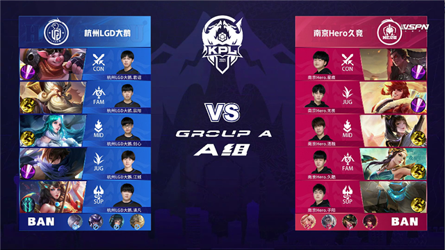 春季赛快讯:杭州LGD大鹅战胜南京Hero,江城澜进入猎杀状态