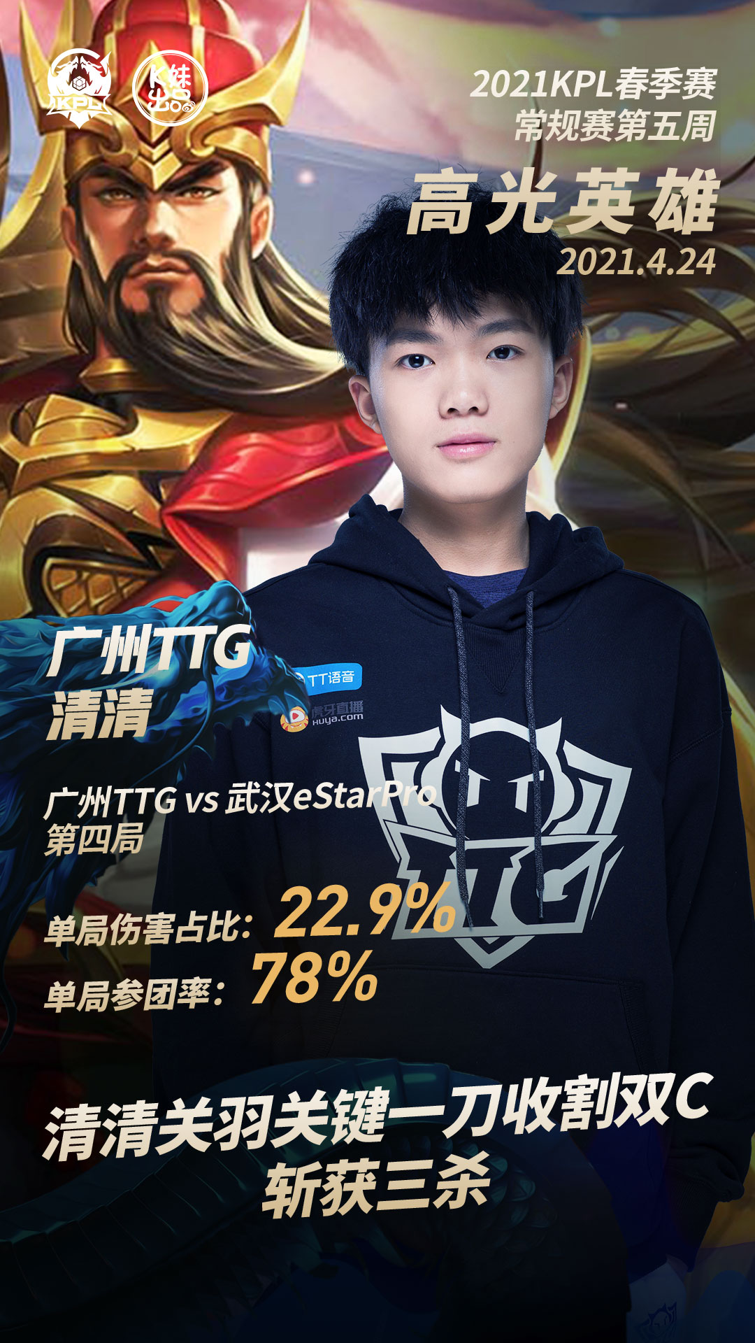 春季赛常规赛第五周高光英雄:佛山GK.梦岚公孙离出其不意极限三杀